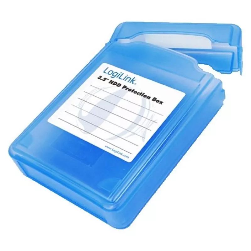 Logilink 3.5 caja de protección para disco duro para 1 HDD - caja de protección para disco duro - azul (UA0133)
