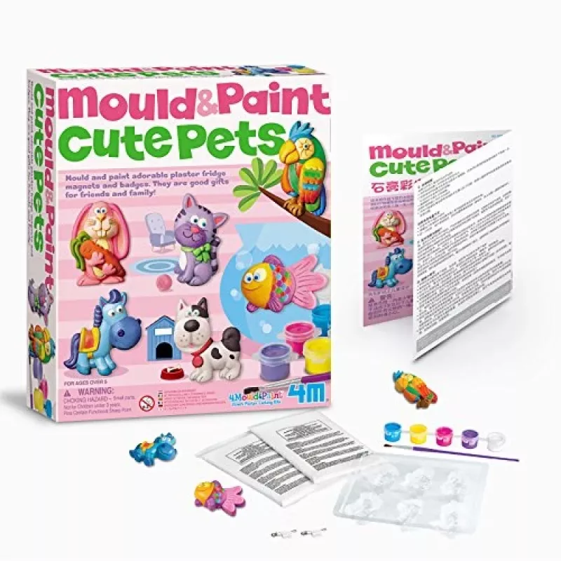 4m Moldes y pintura mascotas adorables