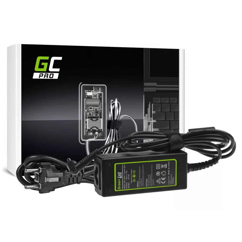 Fuente de alimentación Green Cell AD70P para portátiles ASUS, 33W, 19V 1,75A, interior, negro