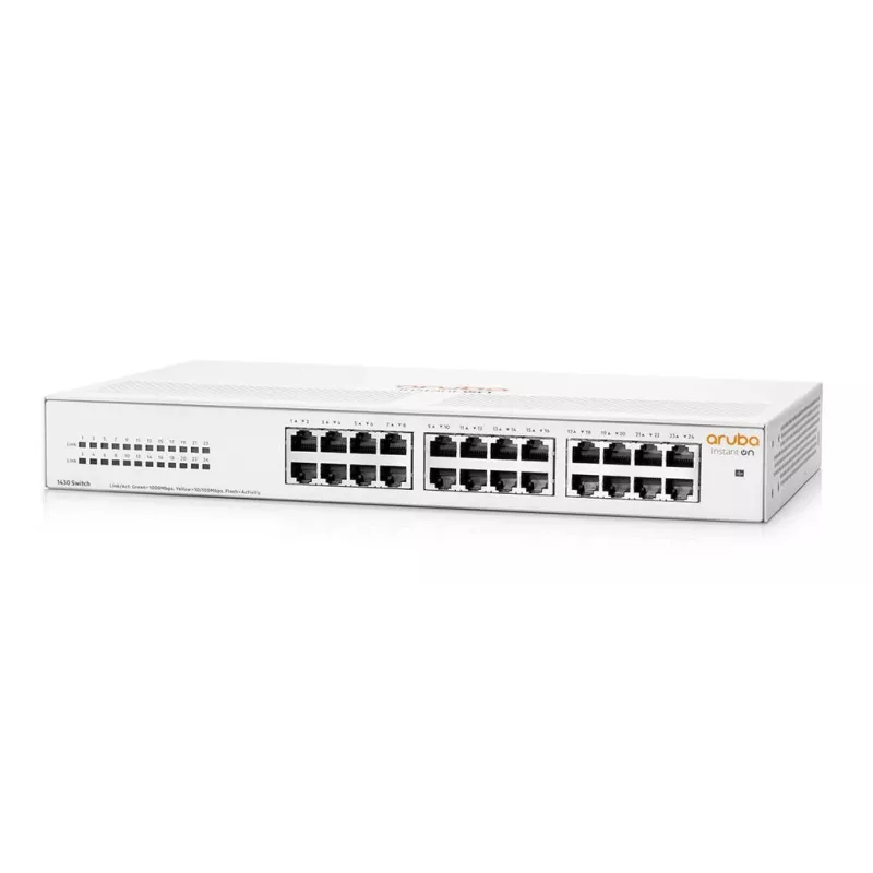 HPE Aruba Networking Aruba Instant On 1430 24G no gestionado L2 Gigabit Ethernet (10/100/1000) 1U blanco