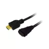 LogiLink CH0057 cable alargador HDMI de alta velocidad con Ethernet, HDMI 1.4, A macho – A hembra, 4K/30, contactos chapados en oro, 3 m, negro