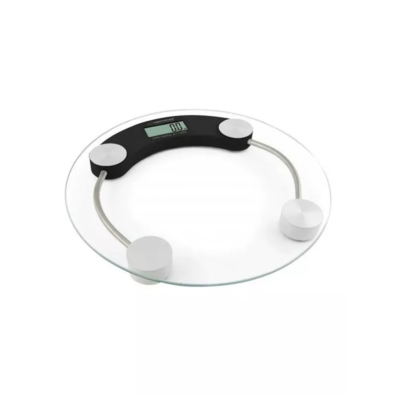 Esperanza EBS007K báscula de baño báscula de baño electrónica circular negra