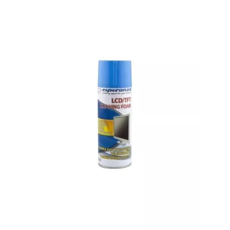 Espuma limpiadora de equipos ESPERANZA ES119 — 400 ml para pantallas LCD/TFT/Plasma, Multicolor