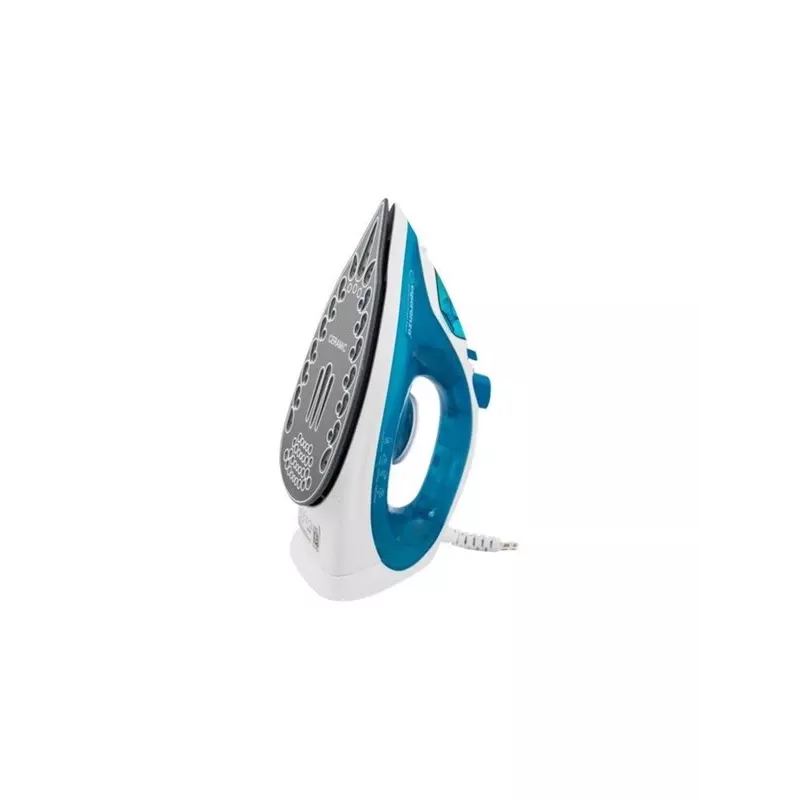 Plancha de vapor Esperanza EHI002 Slider, 2200 W, suela cerámica, vapor vertical, blanca/azul