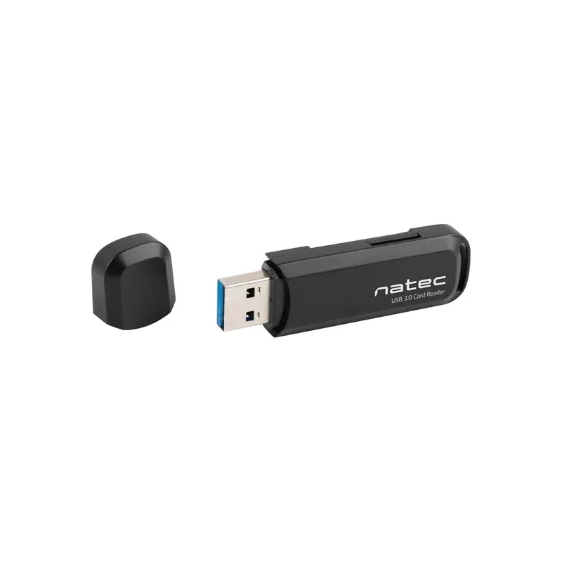 Lector de tarjetas NATEC Scarab 2 USB 3.2 Gen 1 Type-A — compatible con MicroSD/SD, 5000 Mbit/s, negro