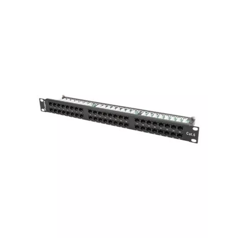 Lanberg PPU6-1048-B - Patch panel - 1U - 19 pulgadas