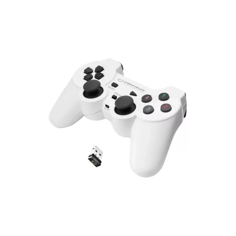 Esperanza EGG108W Mando de juegos negro, blanco RF gamepad analógico / digital PC, Playstation 3