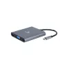 Gembird A-CM-COMBO6-01 adaptador multipuerto USB-C 6 en 1, USB 3.1 Gen 1, HDMI 4K, VGA, PD 60 W, lector SD/microSD, audio de 3,5 mm, gris
