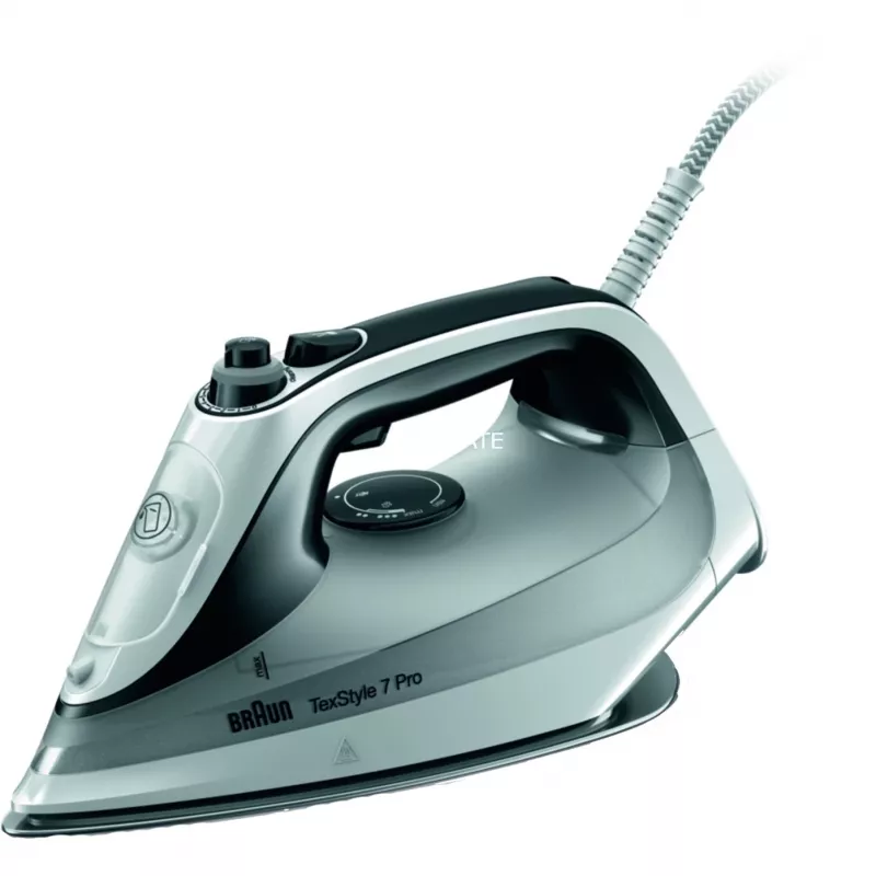 Braun TexStyle 7 Pro SI7149WB plancha en seco y vapor suela EloxalPlus 2900 W Negro, Blanco