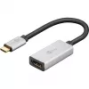 Wentronic 60194 Adaptador de cable de vídeo 0,15 m USB Type-C HDMI Negro - Plateado (60194)