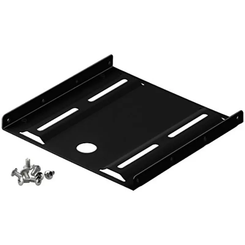 Marco de montaje para disco duro Goobay Wentronic de 2.5 a 3.5, Negro - apto para montar un disco duro de 2.5 en una bahía de 3.5 (93990)
