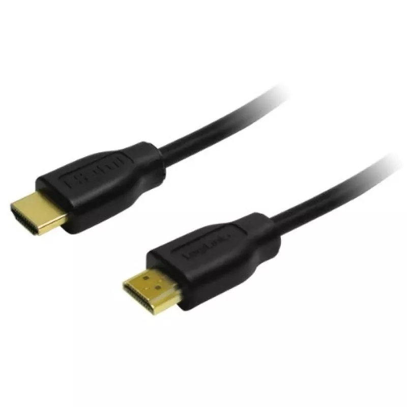 LogiLink CH0053 cable HDMI de alta velocidad con Ethernet, HDMI 1.4, A macho – A macho, 4K/30, contactos chapados en oro, 10 m, negro