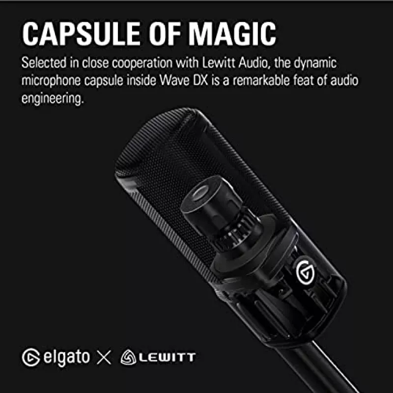 Micrófono para PC Elgato Wave DX Negro