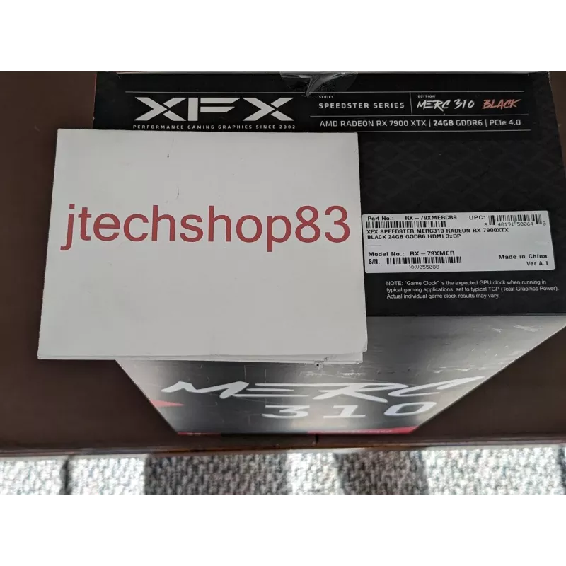 Tarjeta gráfica XFX Radeon RX 7900 XTX 24 GB GDDR6, PCIe 4.0, 384 bits, 355 W, 3 ventiladores