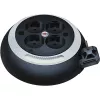 Alargador enrollable mini Comfort-Line CL-S 4 tomas (negro/blanco, 3 metros)