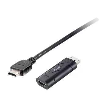 Equip adaptador DisplayPort a HDMI, 0,2 m, DisplayPort, HDMI, macho, hembra, 1920 x 1080 píxeles