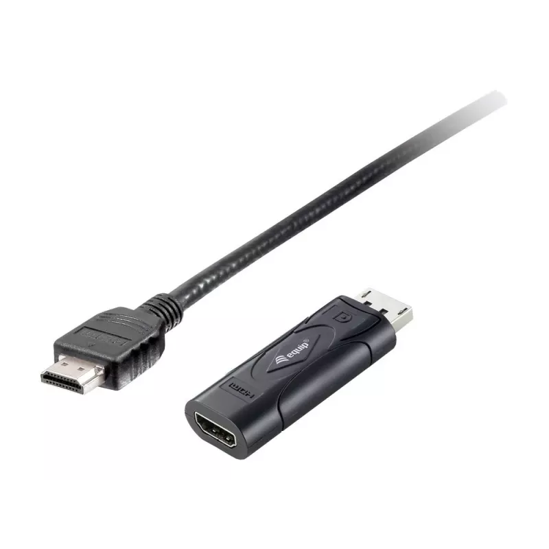 Equip adaptador DisplayPort a HDMI, 0,2 m, DisplayPort, HDMI, macho, hembra, 1920 x 1080 píxeles