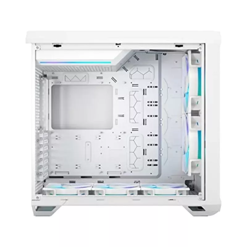Caja PC Fractal Design Torrent White – compatible con ATX, EATX, microATX, ITX; 2 ventiladores frontales de 180 mm; bahías de 2,5