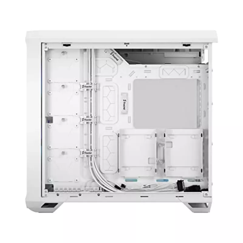 Caja PC Fractal Design Torrent White – compatible con ATX, EATX, microATX, ITX; 2 ventiladores frontales de 180 mm; bahías de 2,5