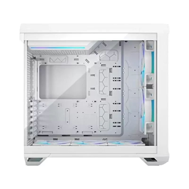 Caja PC Fractal Design Torrent White – compatible con ATX, EATX, microATX, ITX; 2 ventiladores frontales de 180 mm; bahías de 2,5