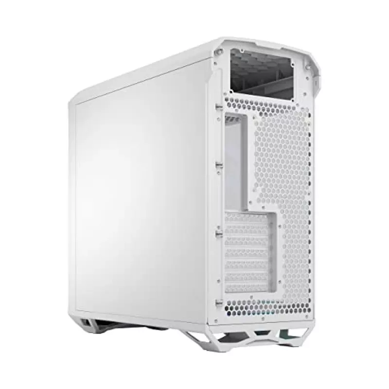 Caja PC Fractal Design Torrent White – compatible con ATX, EATX, microATX, ITX; 2 ventiladores frontales de 180 mm; bahías de 2,5