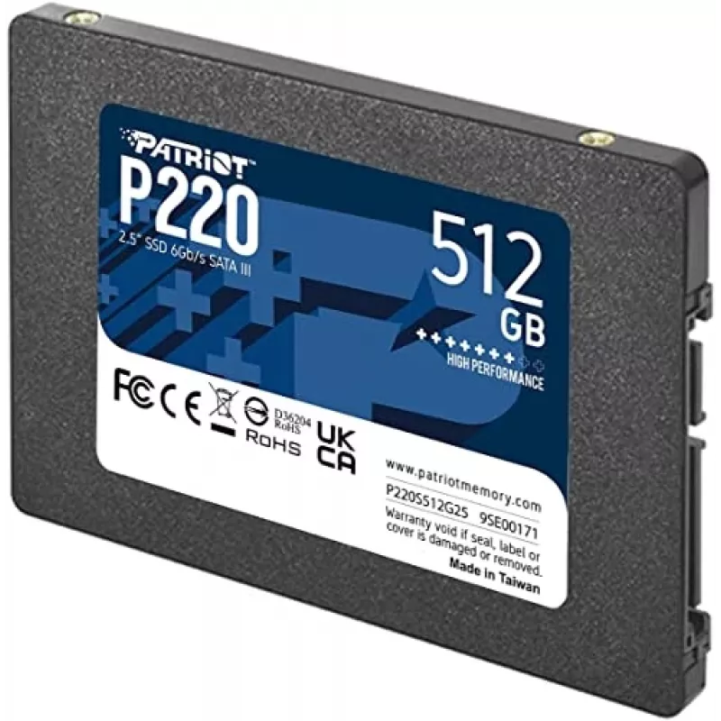 Patriot Memory P220 SSD de 512 GB, 2,5″, SATA III (P220S512G25)