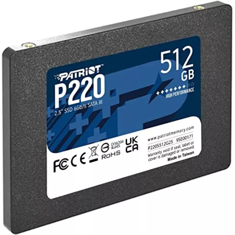 Patriot Memory P220 SSD de 512 GB, 2,5″, SATA III (P220S512G25)