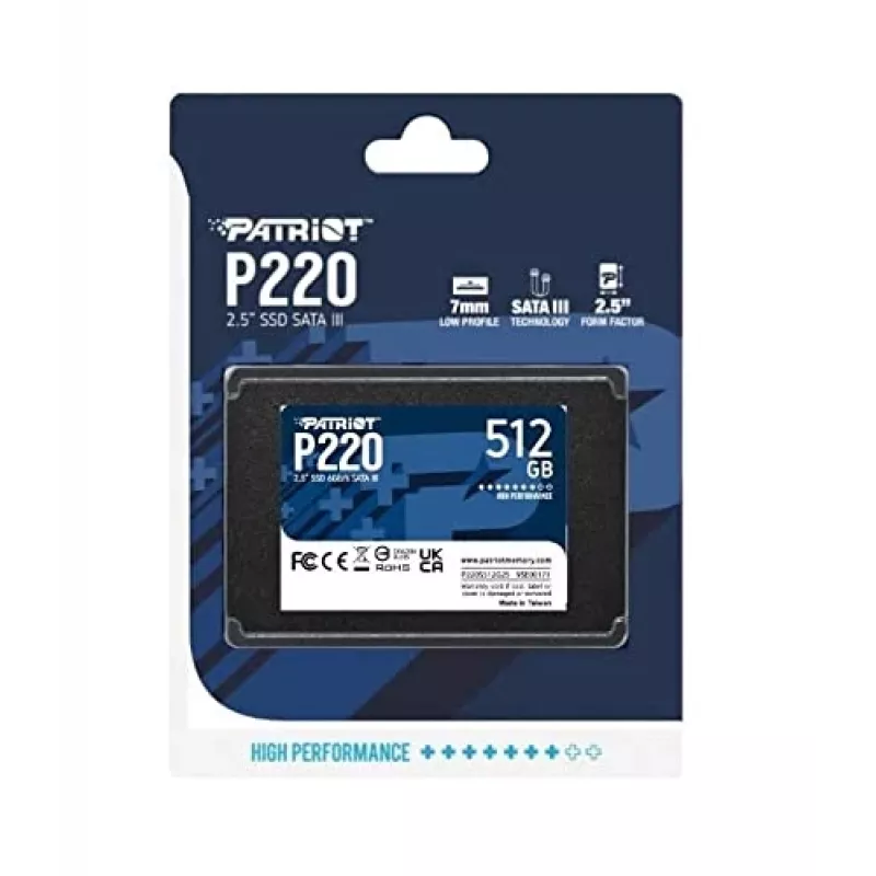 Patriot Memory P220 SSD de 512 GB, 2,5″, SATA III (P220S512G25)