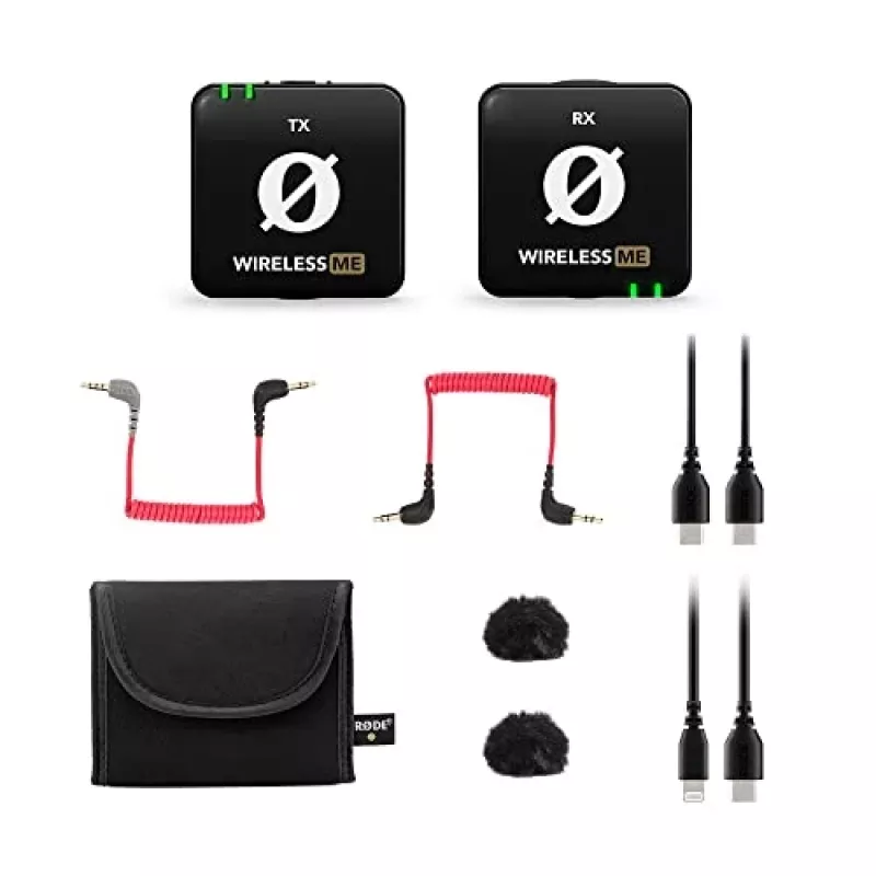 WIME RODE WIRELESS ME sistema de micrófono inalámbrico de doble canal para vloggers podcasters