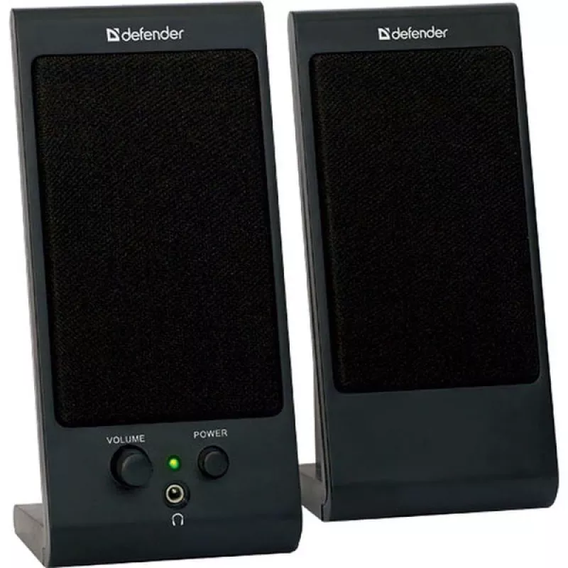 Altavoces de escritorio/estantería DEFENDER SPK-170 2.0, 4 W RMS, USB 5 V con cable, 3,5 mm, negro