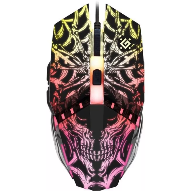 Defender PROTOTYPE GM-670L ratón gaming, óptico, 2400 DPI, con cable USB, ambidiestro, iluminado, negro