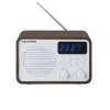 Radio portátil con Bluetooth y USB BLAUPUNKT PP7BT, color: marrón madera/blanco