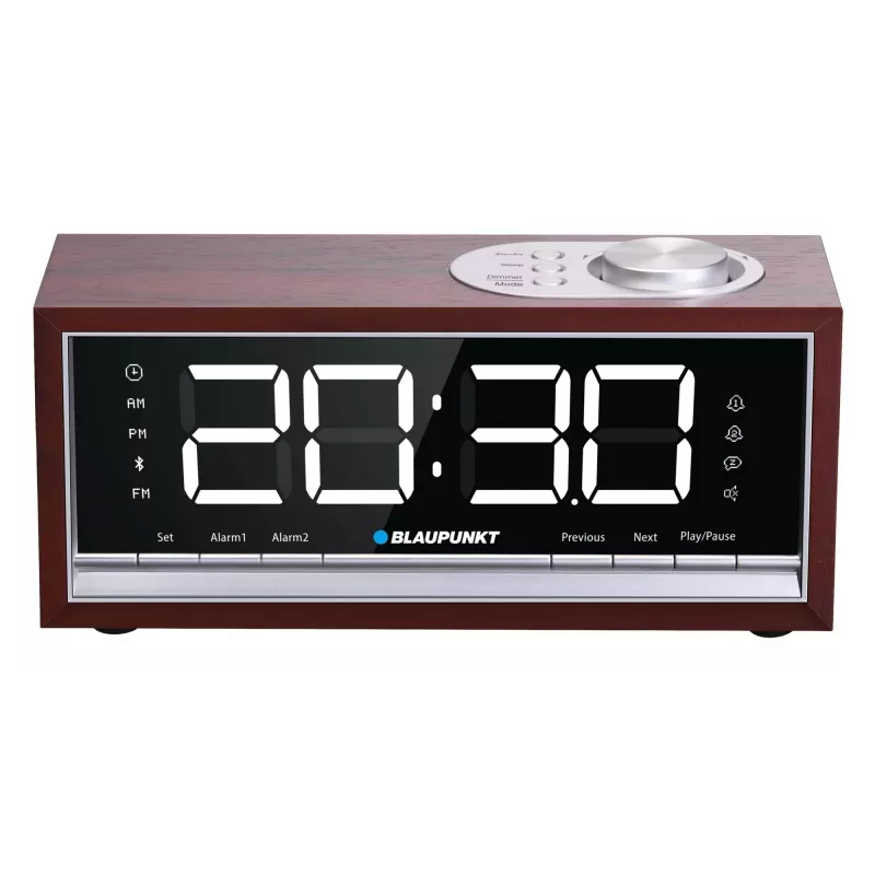 Radio despertador portátil BLAUPUNKT CR60BT — FM PLL, Bluetooth, pantalla LED, 60 memorias de emisoras, batería/DC, respaldo CR2032