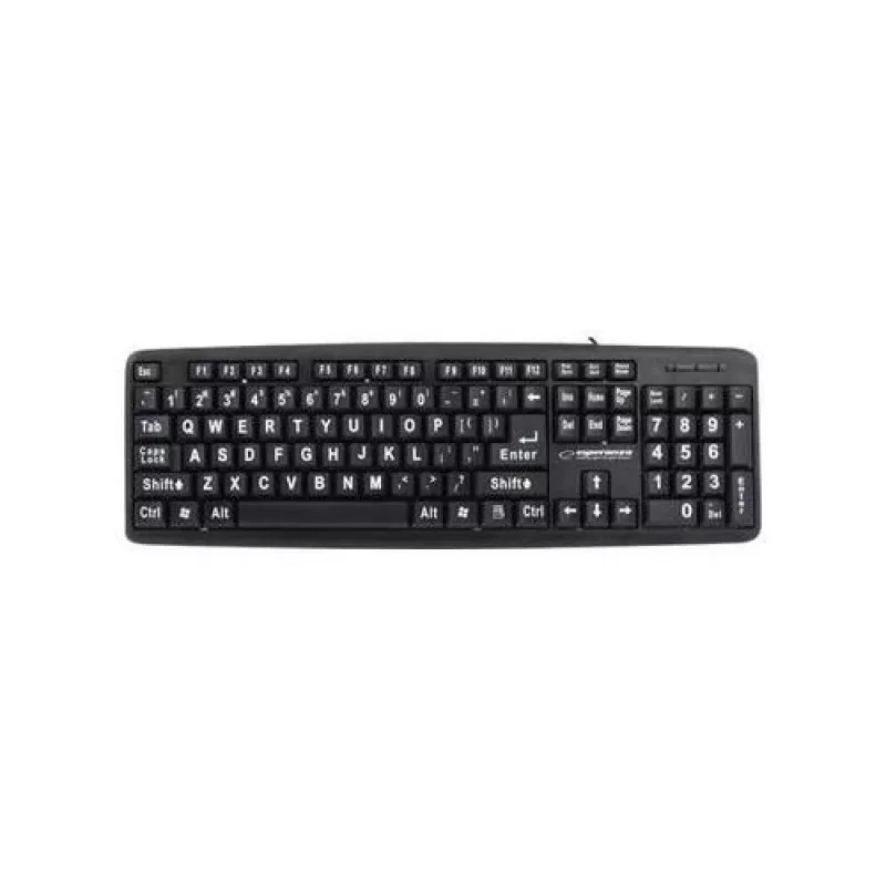 Esperanza EK129 teclado USB QWERTY UK inglés negro