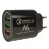 Cargador de pared USB MACLEAN MCE479B — 3 puertos USB, 18W de potencia total, compacto