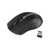 Ratón óptico inalámbrico Rebeltec GALAXY negro/plateado, superficie de goma