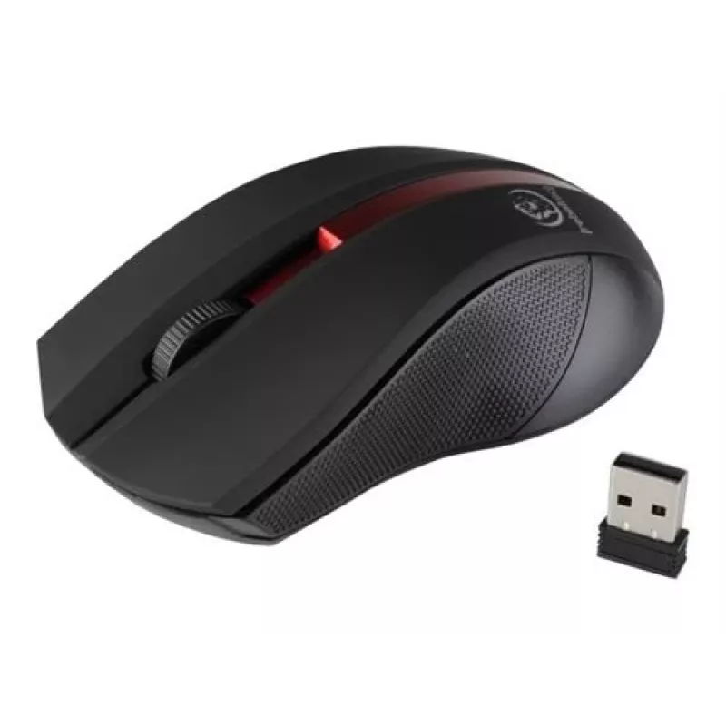 Ratón óptico inalámbrico Rebeltec GALAXY negro/rojo interfaz