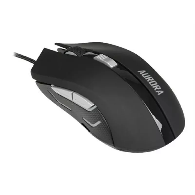 iBox Aurora A-1 IMOGS9031 ratón gaming óptico con cable, 2400 DPI, USB Type-A, RGB, para diestros, negro