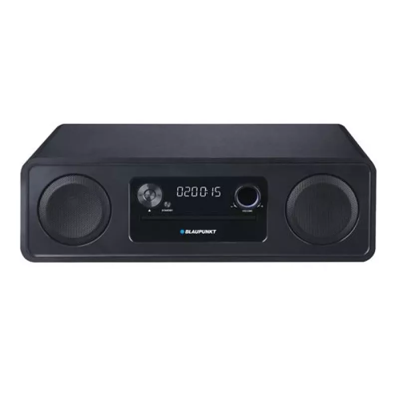 Blaupunkt MS20BK sistema micro Hi-Fi, Bluetooth, CD/CD-RW/MP3/WMA, radio FM, USB, AUX, reloj/alarma, 120 W, negro