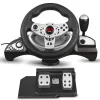 Volante nano rs RS700 con cable USB 270° de rotación, 10 botones, pedales, vibración, cable de 1,8 m