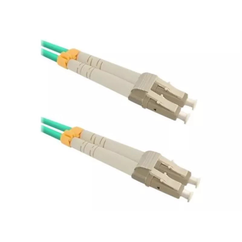 Qoltec - Cable de conexión - multimodo LC/UPC (M) a multimodo LC/UPC (M) - 1 m - fibra óptica - dúplex - 50/125 micrómetros - OM3 - libre de halógenos