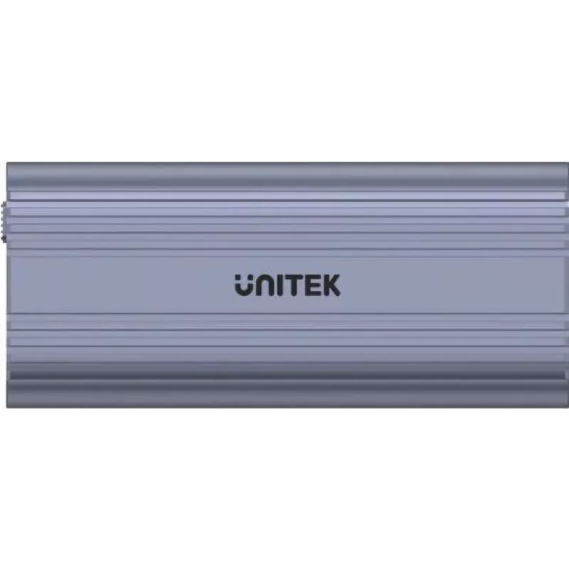 Carcasa SSD Unitek SolidForce Reefer gris — M.2 NVMe PCIe, USB‑C 10 Gbit/s, aluminio, 1 unidad