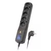 Lestar 5+ Lf-530wa, protección contra sobretensiones, 1,5 m, Negro Lf-530wa 5+ 3l G-a K. Cz 1,5m