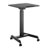 Mesa de ordenador portátil con ruedas, escritorio elevable de sentado a de pie hasta máx. 113 cm, inclinable hasta 30 grados, negro