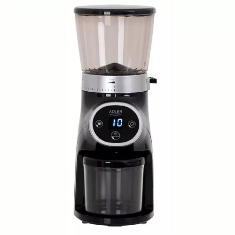 Molino de café profesional, muelas de acero, 31 ajustes de molienda, Café 90g/m, Adler, AD4450, 300, negro