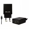 Cargador de viaje Beline Beli0011 — 2 puertos USB, cable microUSB, salida 2A, negro