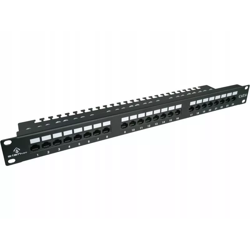 Panel de parcheo Alantec PK001 24 puertos UTP Cat.6 1U 19
