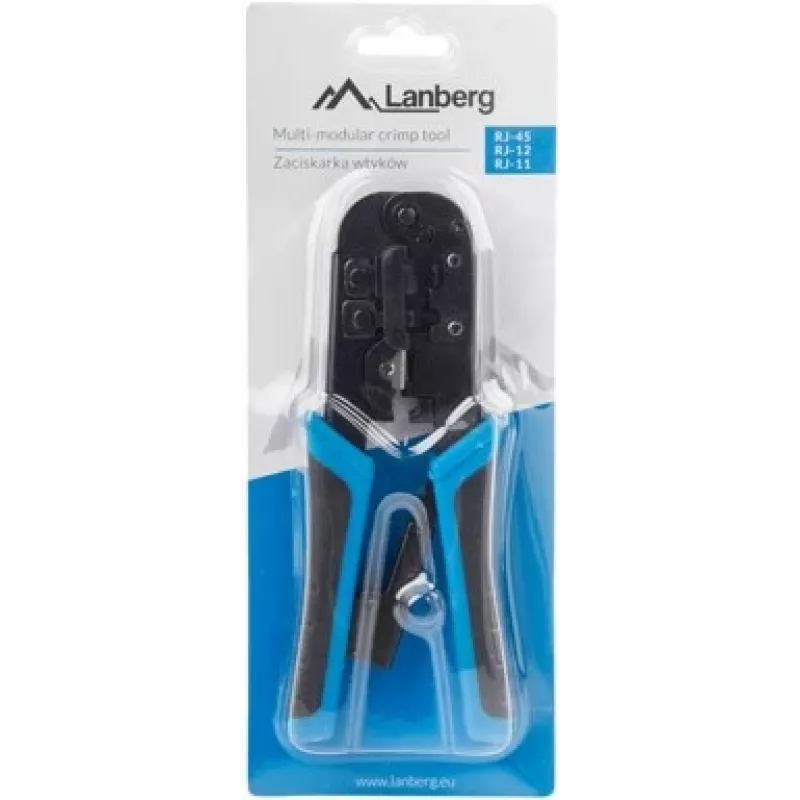 Crimpadora LANBERG NT-0201 para conectores RJ-45, 180 mm, 315 g, negro/azul