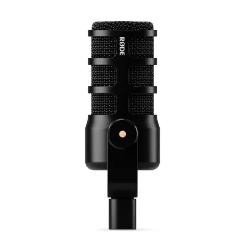 Micrófono de estudio RØDE PodMic USB — cardioide XLR/USB, 24 bits/48 kHz, USB-C, salida de auriculares, control de volumen giratorio, negro
