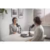 Micrófono de estudio RØDE PodMic USB — cardioide XLR/USB, 24 bits/48 kHz, USB-C, salida de auriculares, control de volumen giratorio, negro